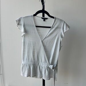 Banana Republic Cream Wrap Blouse